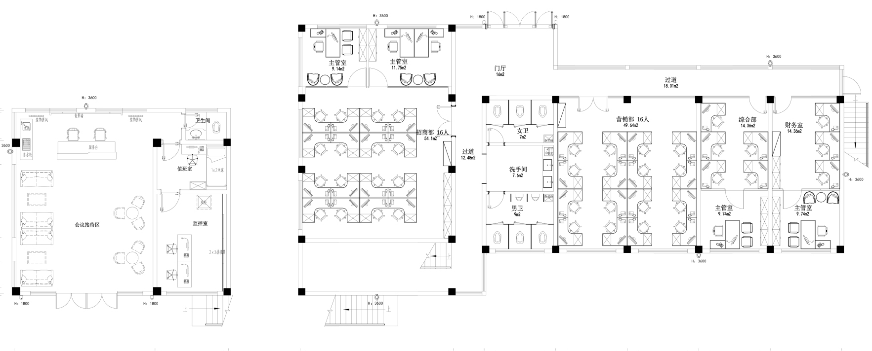 巢湖厵村民宿办公楼室内装饰工程(图3)