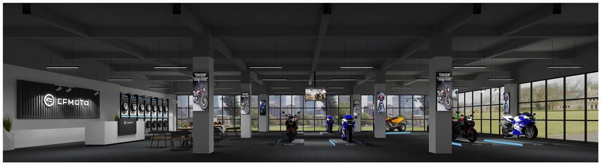 摩托车展厅-展厅装修设计(图1)