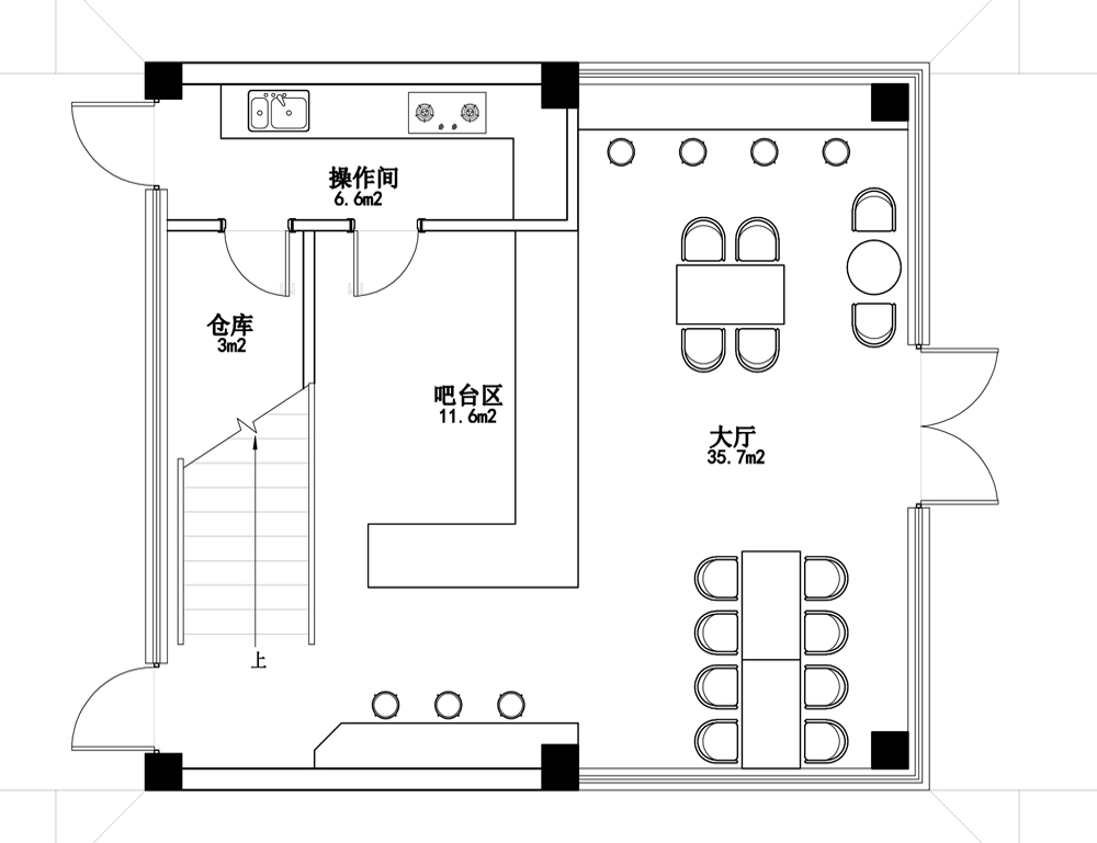 巢湖厵村民宿特色餐厅装修设计(图1)