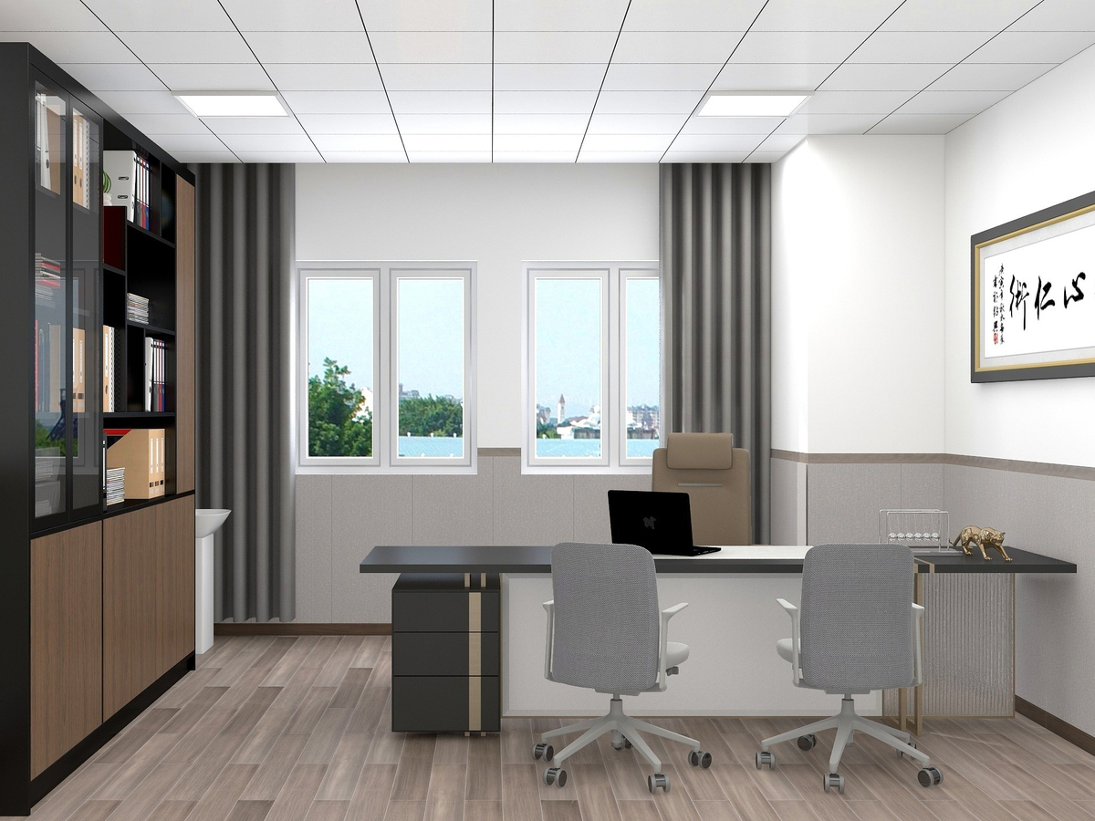 安庆“实用高效 ” 现代简约风企业办公室装修设计全案(图2) 经理室.jpg
