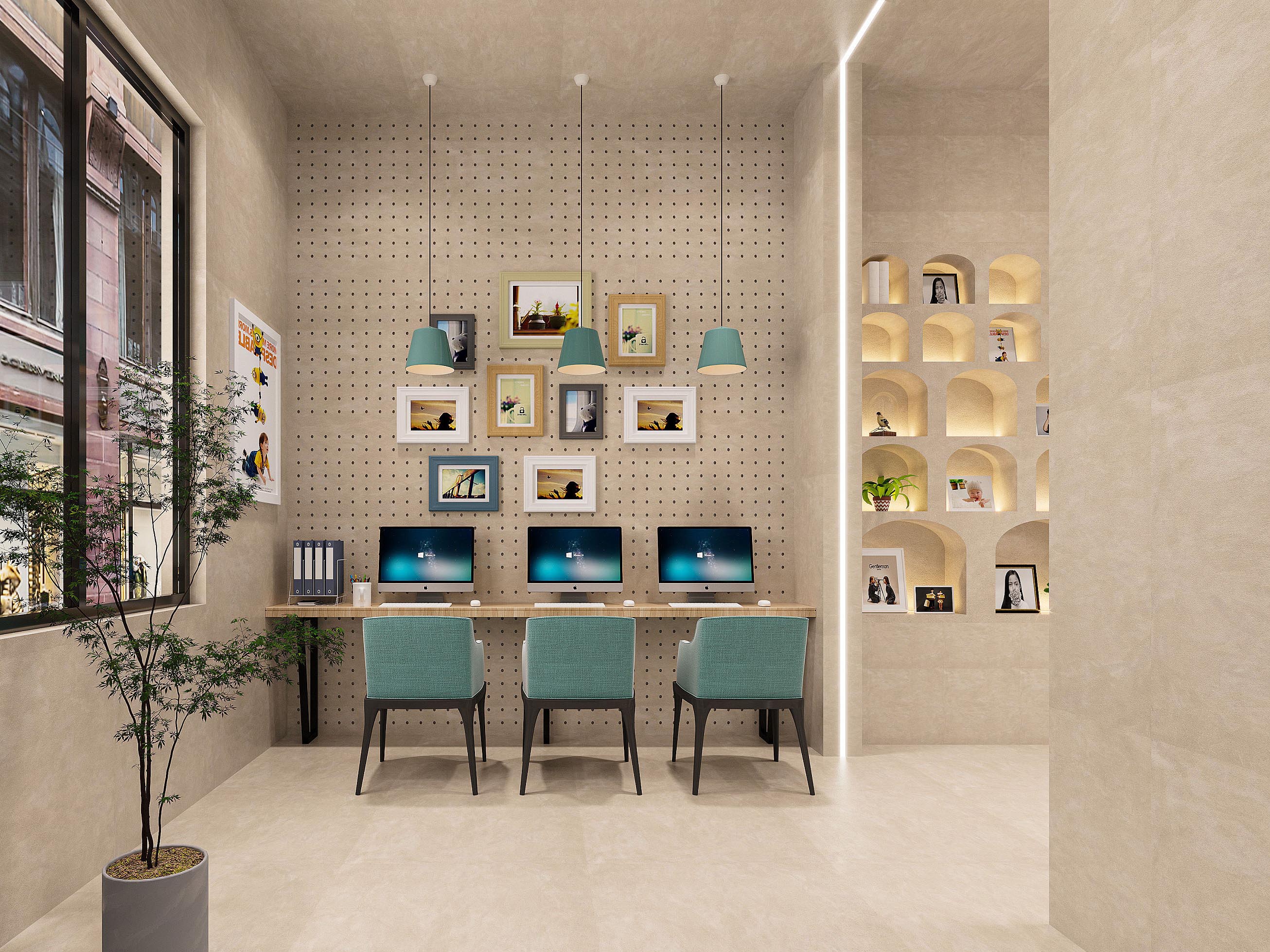 瑶海区300平方儿童摄影空间装修设计全案(图3) 工作区.jpg