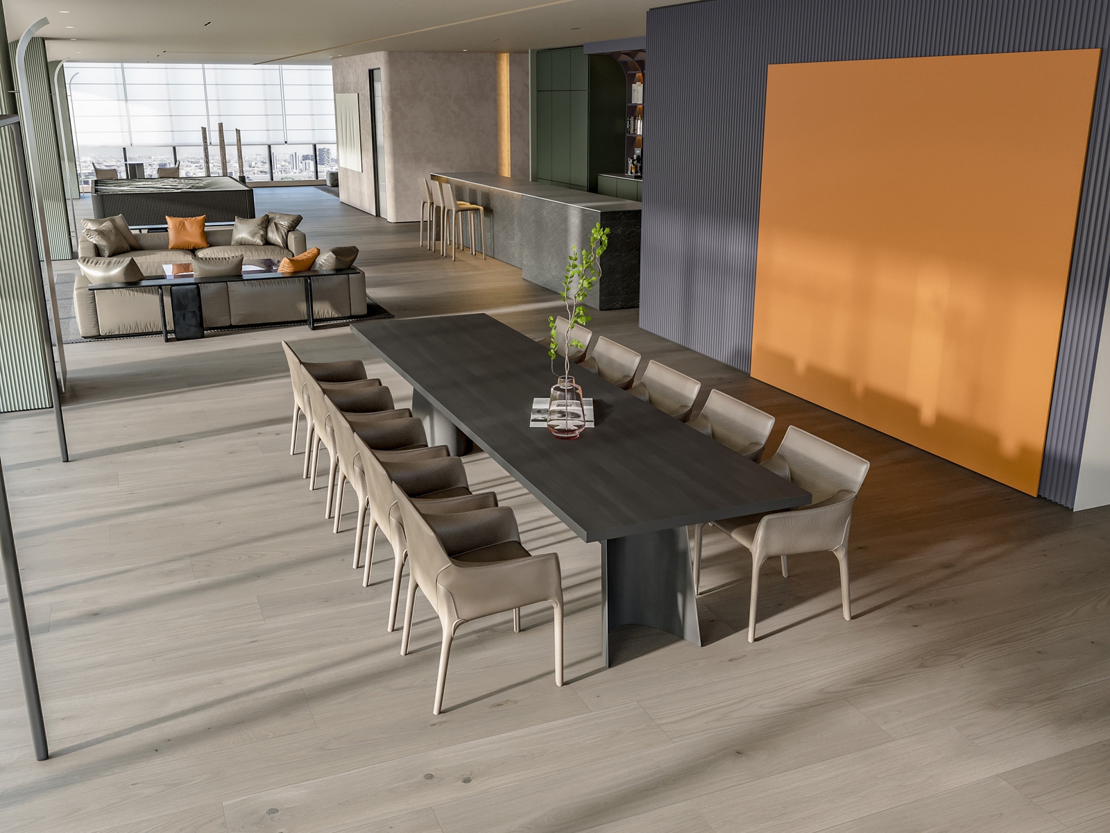 合肥高新区400平方现代简约风小型办公室装修设计全案(图1) 会议区.jpg