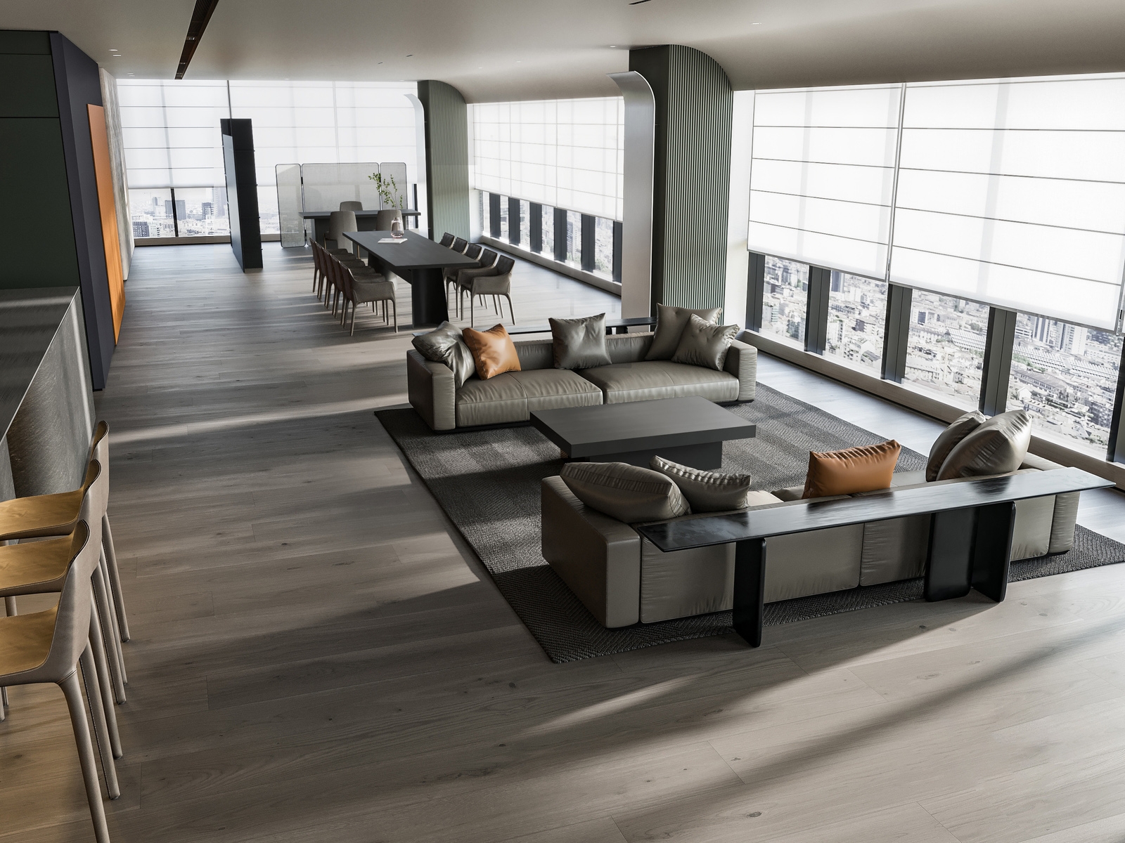 合肥高新区400平方现代简约风小型办公室装修设计全案(图2) 接待区.jpg