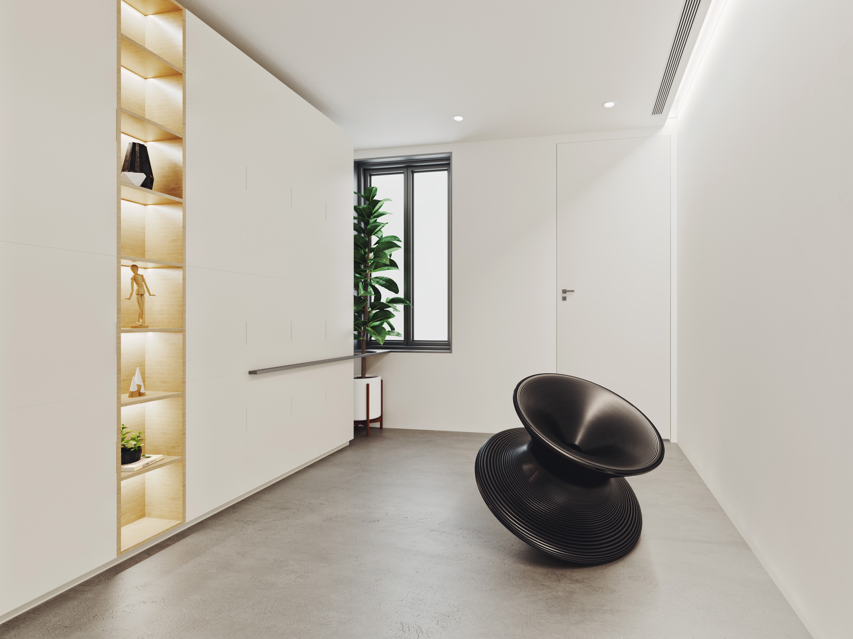 200平方现代极简风造型工作室装修设计案例分析(图3) 等候区.jpg