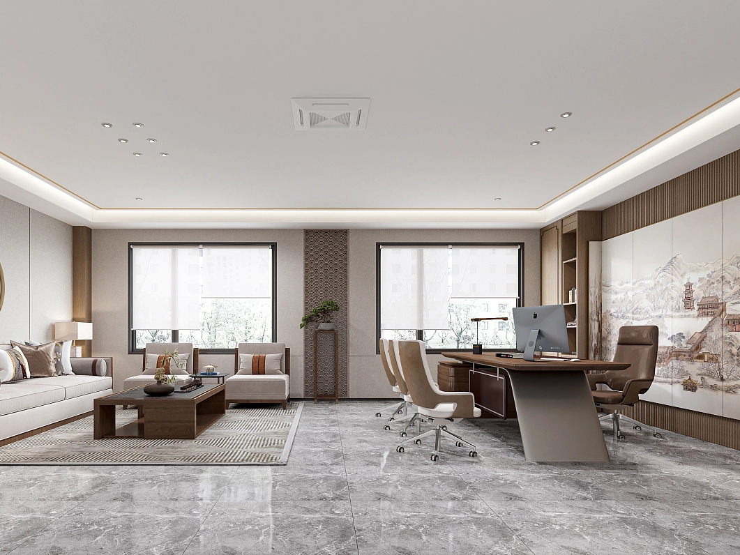 马鞍山2200平现代新中式办公室工装装修设计(图1) hefei-office-2500ping-decoration (2).jpg